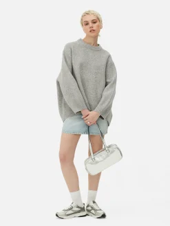 Best Oversize-Pullover Mit Rundhalsausschnitt Damen Pullover Und Cardigans