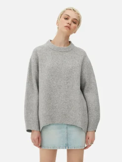 Best Oversize-Pullover Mit Rundhalsausschnitt Damen Pullover Und Cardigans