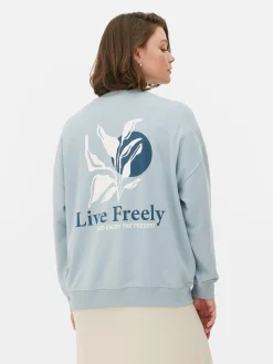 Sale Oversize-Sweatshirt Mit Grafik Damen Hoodies Und Sweatshirts