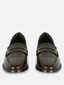 Sale Pennyloafer Aus Kunstleder Damen Flache Schuhe