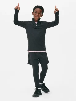 Online Performance-Sweatshirt Mit Viertelreißverschluss Kinder Tops Und T-Shirts|Activewear