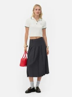 Outlet Plissierter „Rita Ora“ Midirock Damen Röcke