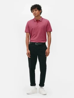 Outlet Poloshirt Aus Birdseye-Gewebe Herren Tops Und T-Shirts