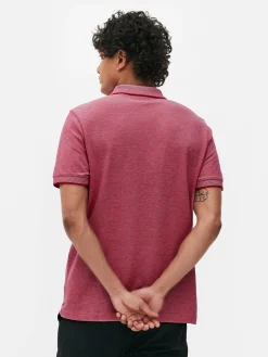 Outlet Poloshirt Aus Birdseye-Gewebe Herren Tops Und T-Shirts