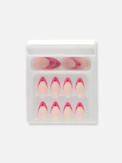 New PS… Spitze, Glänzende Kunstnägel Mit Tips In Kroko-Optik Kunstnägel