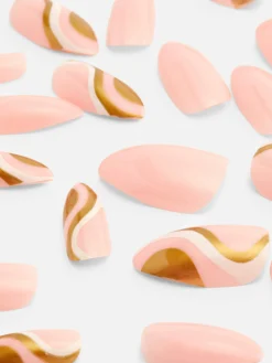 Discount PS… Spitze, Glänzende Kunstnägel Mit Wirbelmuster Kunstnägel