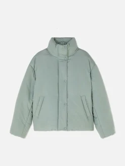 Hot Pufferjacke Mit Trichterkragen Damen Jacken Und Mäntel