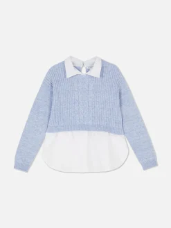 Discount Pullover Mit Hemdlage Kinder Pullover Und Cardigans