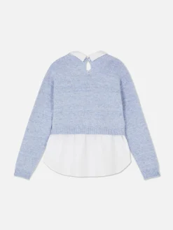Discount Pullover Mit Hemdlage Kinder Pullover Und Cardigans