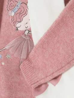 Online Pulloverkleid Und Strumpfhose Mit Ballerinas-Motiv Kinder Kleider