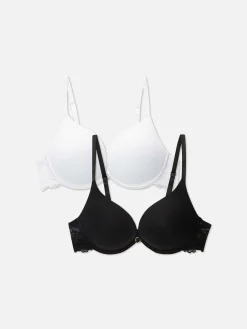Outlet Push-up-BHs Mit Spitzenbesatz, 2er-Pack Damen Bhs