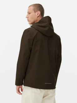 Outlet Regenmantel Mit Kapuze Und Durchgehendem Reißverschluss Herren Jacken Und Mäntel