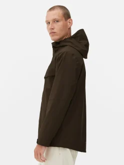 Outlet Regenmantel Mit Kapuze Und Durchgehendem Reißverschluss Herren Jacken Und Mäntel