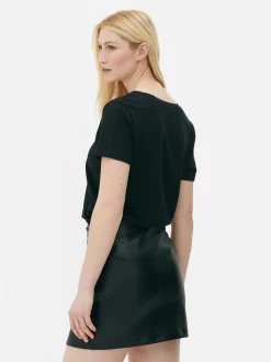 Sale Regular-Fit-T-Shirt Mit V-Ausschnitt Damen Tops Und T-Shirts