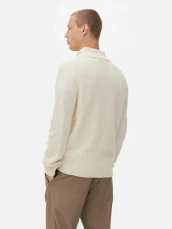 Discount Rippenstrick-Pullover Mit Reißverschluss Herren Pullover Und Cardigans