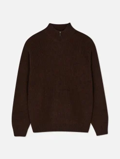 Hot Rippenstrick-Pullover Mit Reißverschluss Herren Pullover Und Cardigans