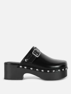 Clearance „Rita Ora“ Clogs Mit Blockabsatz Und Nieten Damen Heels