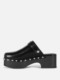 Clearance „Rita Ora“ Clogs Mit Blockabsatz Und Nieten Damen Heels