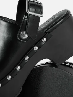 Clearance „Rita Ora“ Clogs Mit Blockabsatz Und Nieten Damen Heels