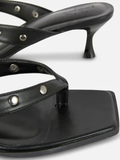 „Rita Ora“ Kunstleder-Mules Mit Nieten Damen Heels