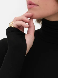 Sale „Rita Ora“ Langarmshirt Mit Rollkragen Damen Tops Und T-Shirts