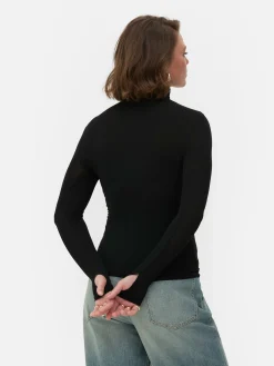 Sale „Rita Ora“ Langarmshirt Mit Rollkragen Damen Tops Und T-Shirts