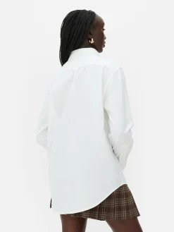 Clearance „Rita Ora“ Oxford-Hemd Mit Knopfleiste Damen Blusen