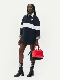 Sale „Rita Ora“ Polo-Sweatshirt Im Oversized-Look Damen Tops Und T-Shirts