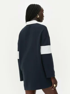 Sale „Rita Ora“ Polo-Sweatshirt Im Oversized-Look Damen Tops Und T-Shirts