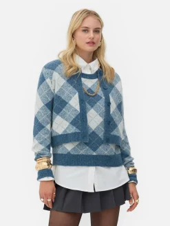 Best „Rita Ora“ Strickcardigan Mit Argylemuster Damen Pullover Und Cardigans