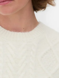 Outlet „Rita Ora“ Strickweste Mit Zopfmuster Damen Pullover Und Cardigans