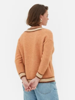 Discount „Rita Ora“ Vintage-Pullover Mit V-Ausschnitt Damen Pullover Und Cardigans