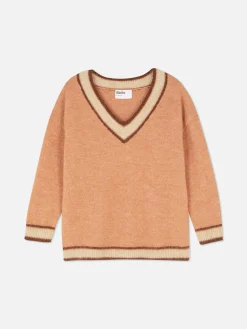 Discount „Rita Ora“ Vintage-Pullover Mit V-Ausschnitt Damen Pullover Und Cardigans