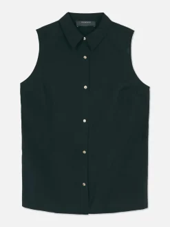 Best Ärmellose Bluse Mit Knopfleiste Damen Blusen