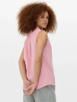 Clearance Ärmellose Tunika-Bluse Damen Blusen