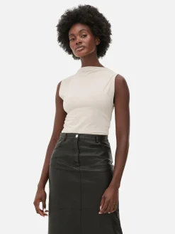 Sale Ärmelloser Body Mit Hohem Kragen Damen Tops Und T-Shirts