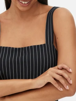 Ärmelloser Jumpsuit Mit Streifen Damen Jumpsuits Und Playsuits