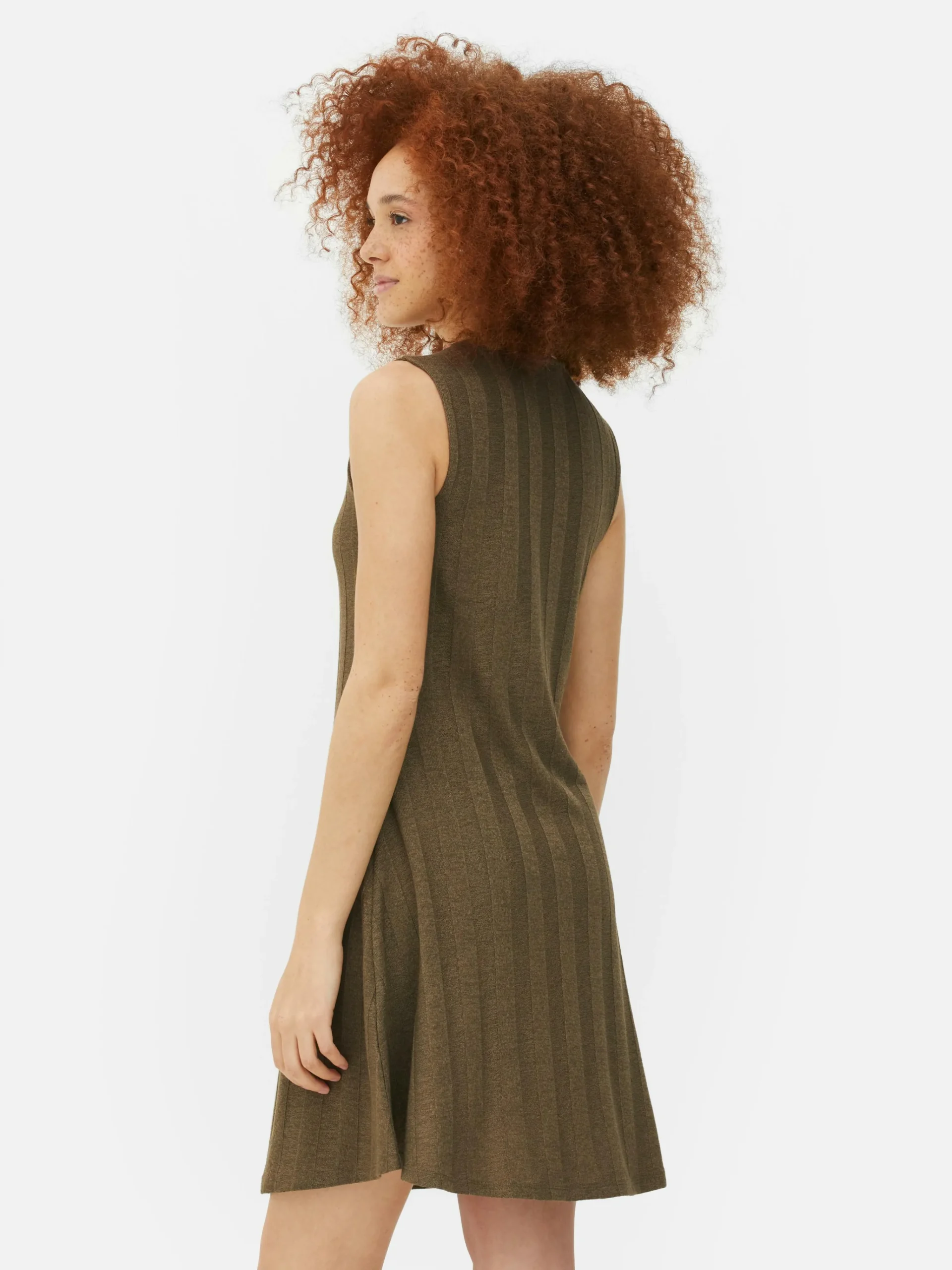 Hot Ärmelloses, Geripptes Minikleid Damen Kleider