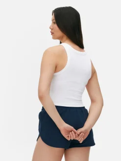 Sale Ärmelloses, Geripptes Racerback-Top Damen Tops Und T-Shirts