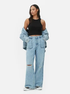 Sale Ärmelloses, Geripptes Racerback-Top Damen Tops Und T-Shirts