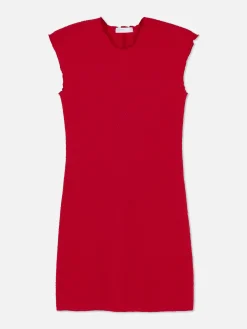 Best Ärmelloses, Strukturiertes Bodycon-Minikleid Damen Kleider