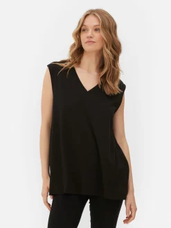 Hot Ärmelloses Trägertop Mit V-Ausschnitt Damen Tops Und T-Shirts