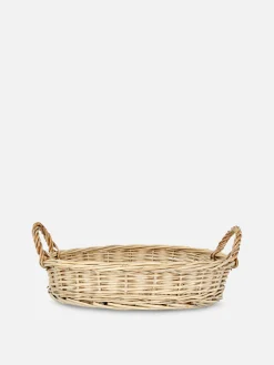 Discount Rundes Tablett Aus Korbgeflecht Mit Griffen Geschirr