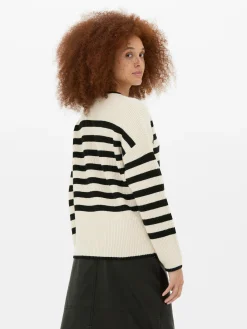 Rundhalspullover Mit Knopfdetail Damen Pullover Und Cardigans