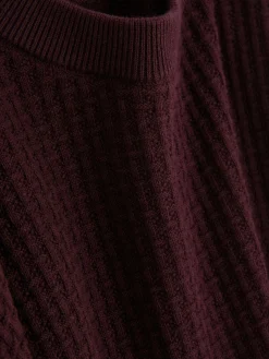 Rundhalspullover Mit Korbstruktur Herren Pullover Und Cardigans