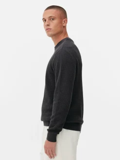 Clearance Rundhalspullover Mit Korbstruktur Herren Pullover Und Cardigans