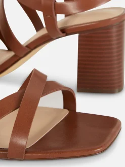 Online Sandalen Mit überkreuzten Riemchen Und Blockabsatz Damen Heels