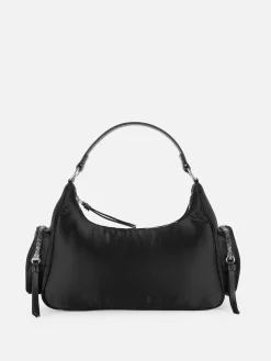 Clearance Satin-Schultertasche Mit Fächern Damen Taschen Und Portemonnaies