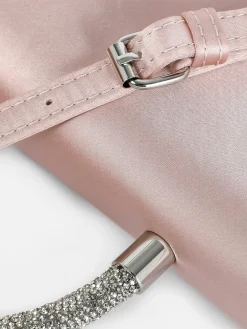 Online Satin-Umhängetasche Mit Strassbesetztem Griff Damen Taschen Und Portemonnaies