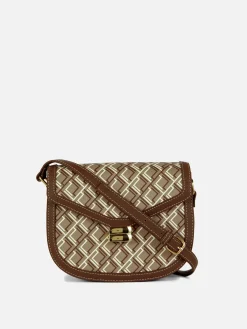 Outlet Satteltasche Mit Monogramm Und Grafik Damen Taschen Und Portemonnaies